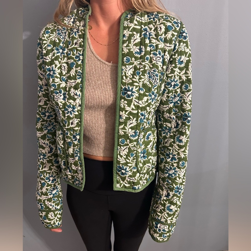 Small Reversible Quilted Jacket Corduroy On One Side